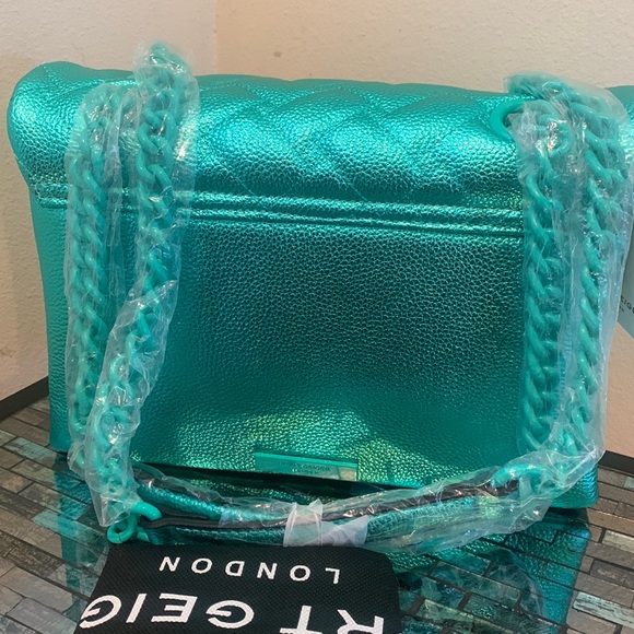 - - Kurt Geiger London Kensington Quilted Leather Shoulder Bag - Picture 9 of 14